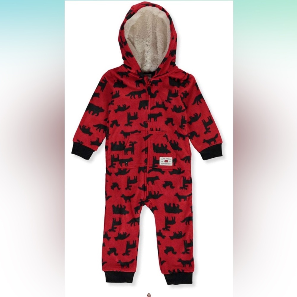 5 for $20 Carter's‎ Fleece Hoodie Jumper Long Sleeve Zipper One Piece 9 months